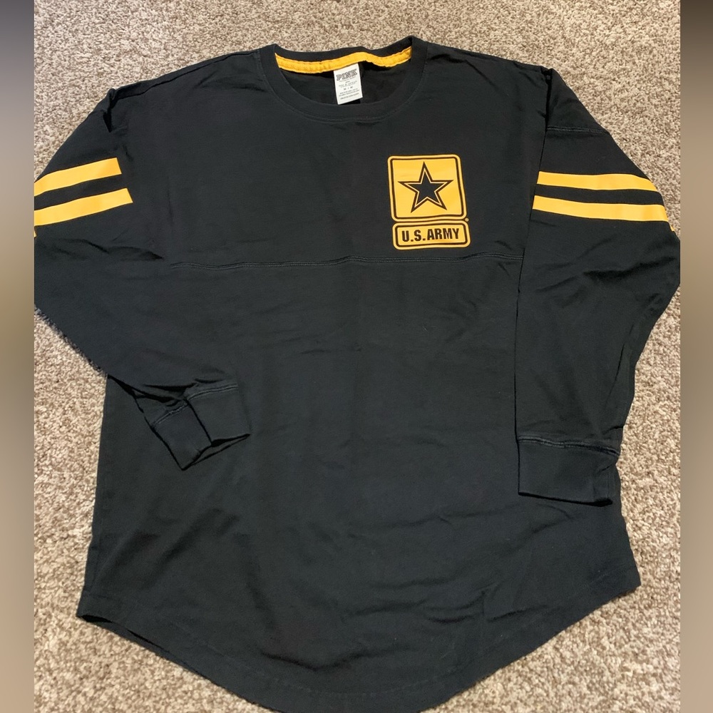 Women’s Victoria Secret Pink US Army Strong Long Sleeve Top. Like New. Medium.